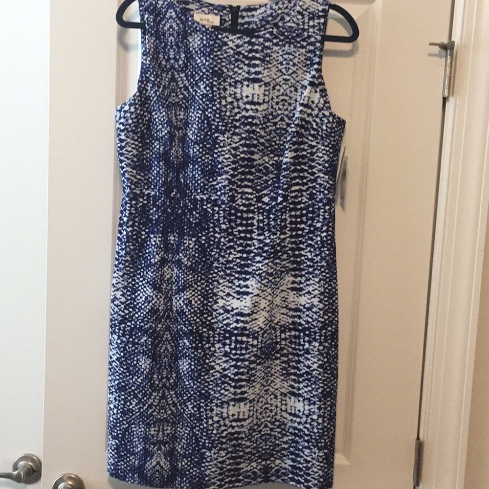 NWT blue and white Dress size 14